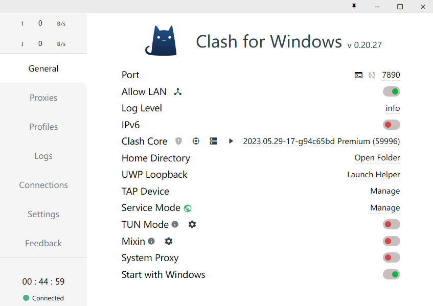 clash-for-windows-general页面